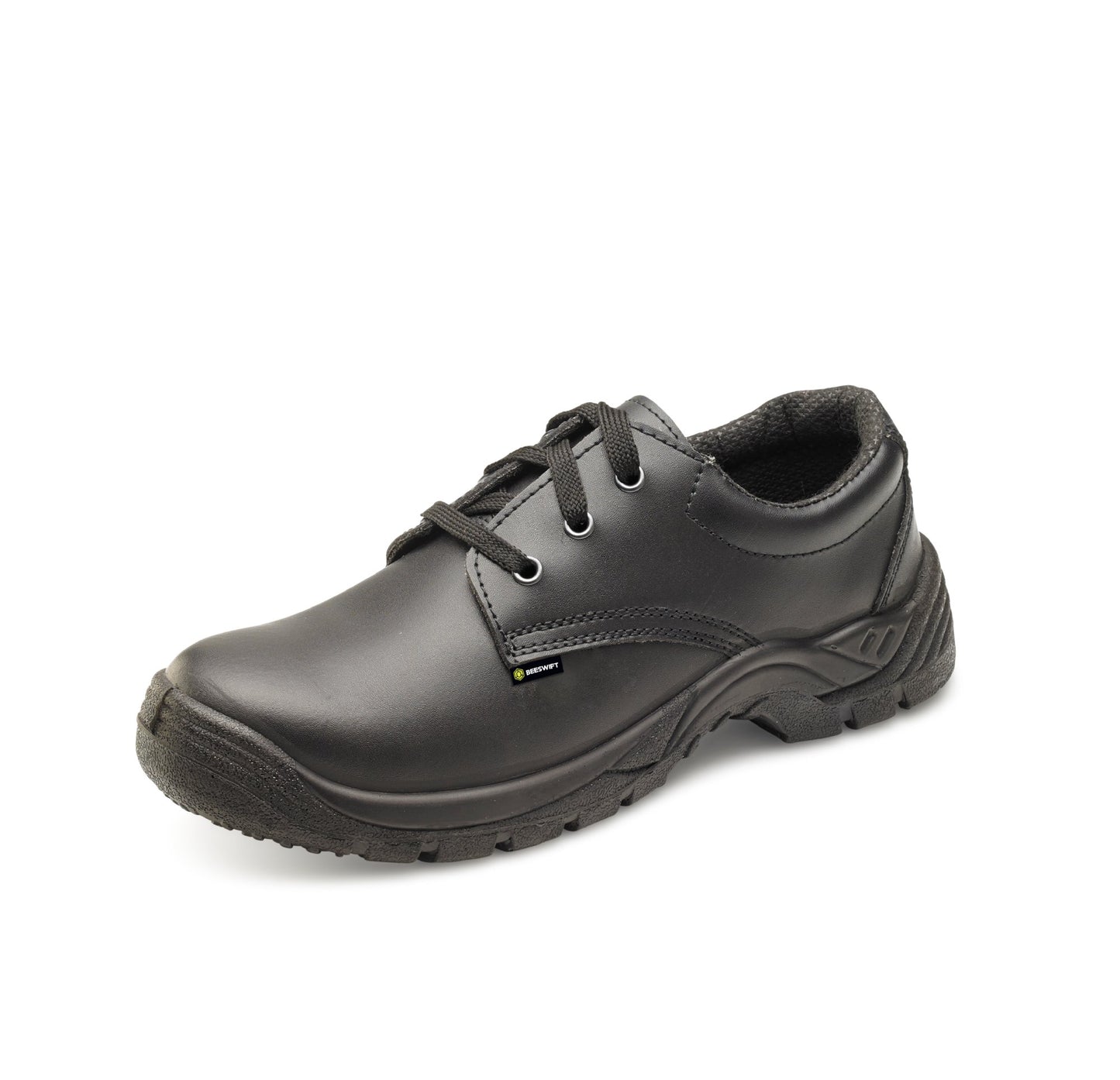 Beeswift Smooth Leather Tie Shoe Black 08