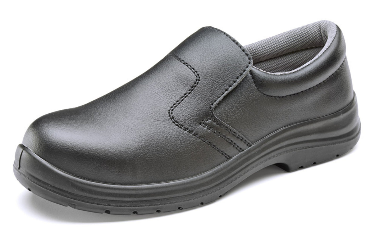 Beeswift Micro-Fibre Slip On Shoe S2 Black 06.5