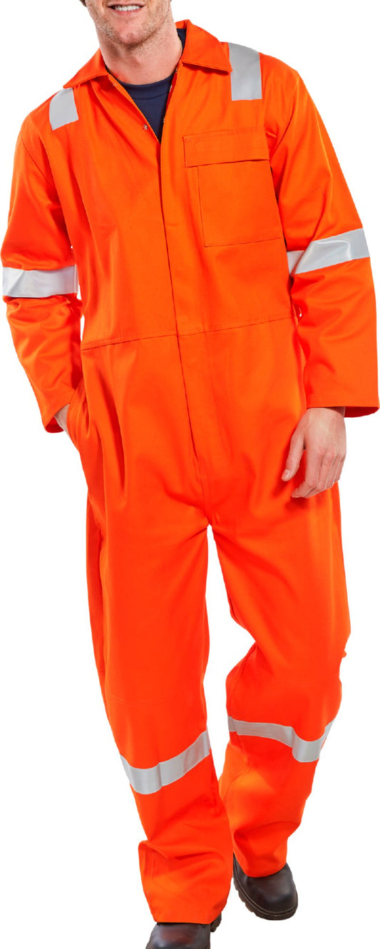 Beeswift Fire Retardant Nordic Design Boilersuit Orange 52