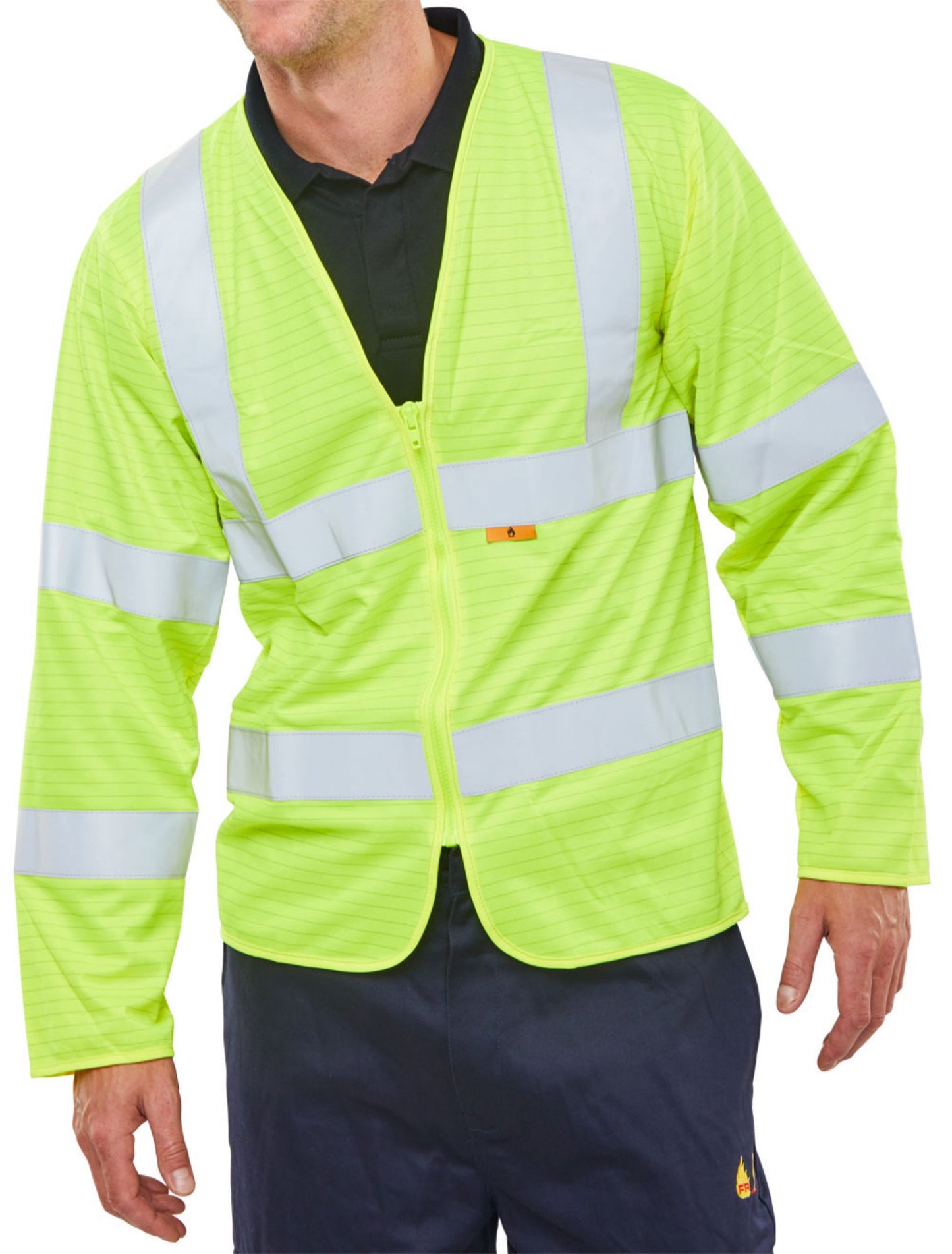 Beeswift Fire Retardant Hi-Vis Jerkin Saturn Yellow 3XL