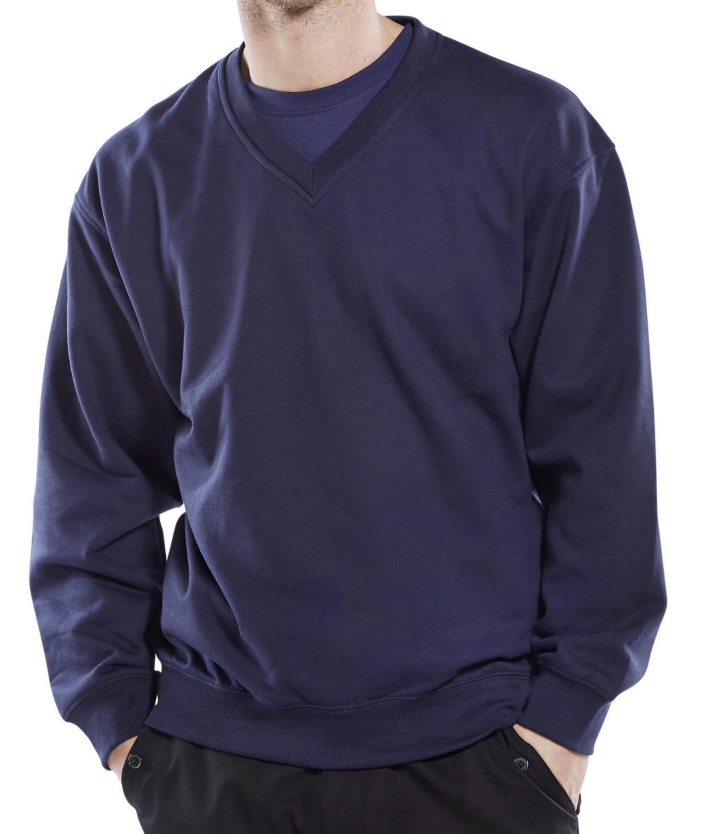 Beeswift V-Neck Sweatshirt Navy Blue S