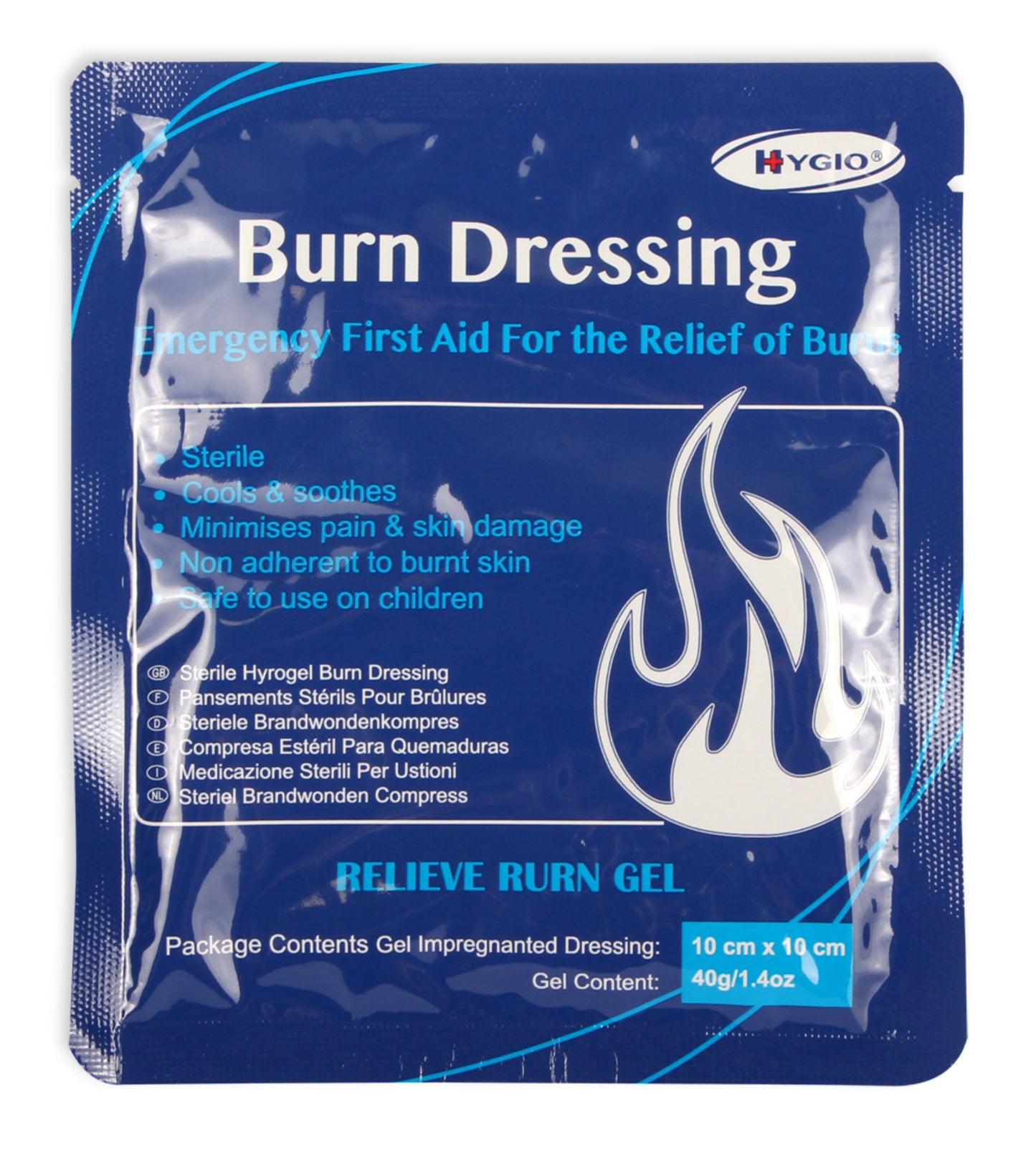 Hygio Hydrogel Burns Dressing 10X10cm