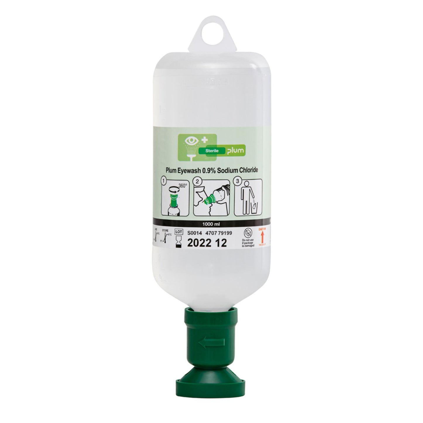 Plum eyewash 1000ml 0.9 percent sodium chloride eyecup