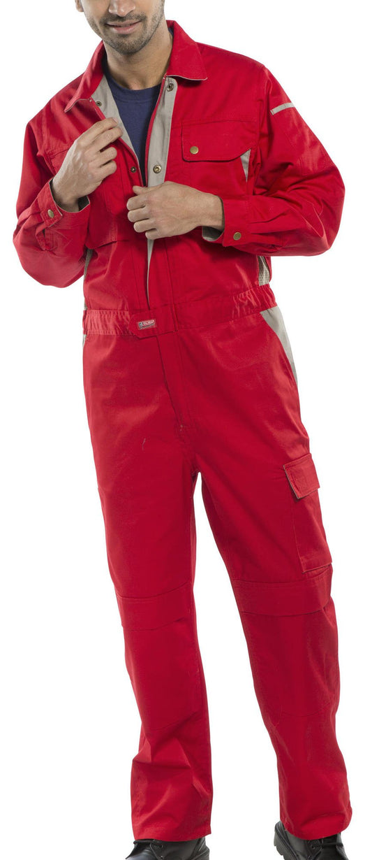 Beeswift Premium Boilersuit Red 36