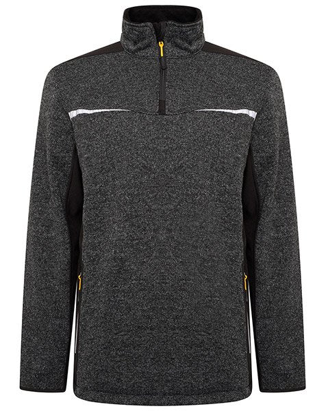 JCB Trade Elmhurst II Grey Quarter Zip Knitted Jumper M