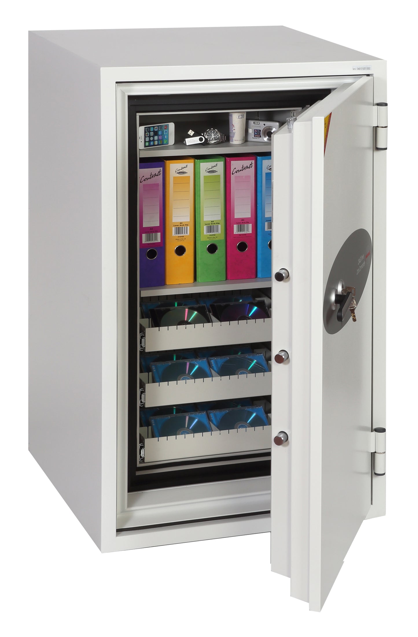Phoenix Data Commander Size 1 Data Safe Key Lock White DS4621K DD