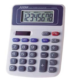 Aurora 8 Digit Semi Desktop Calculator Grey - DT210