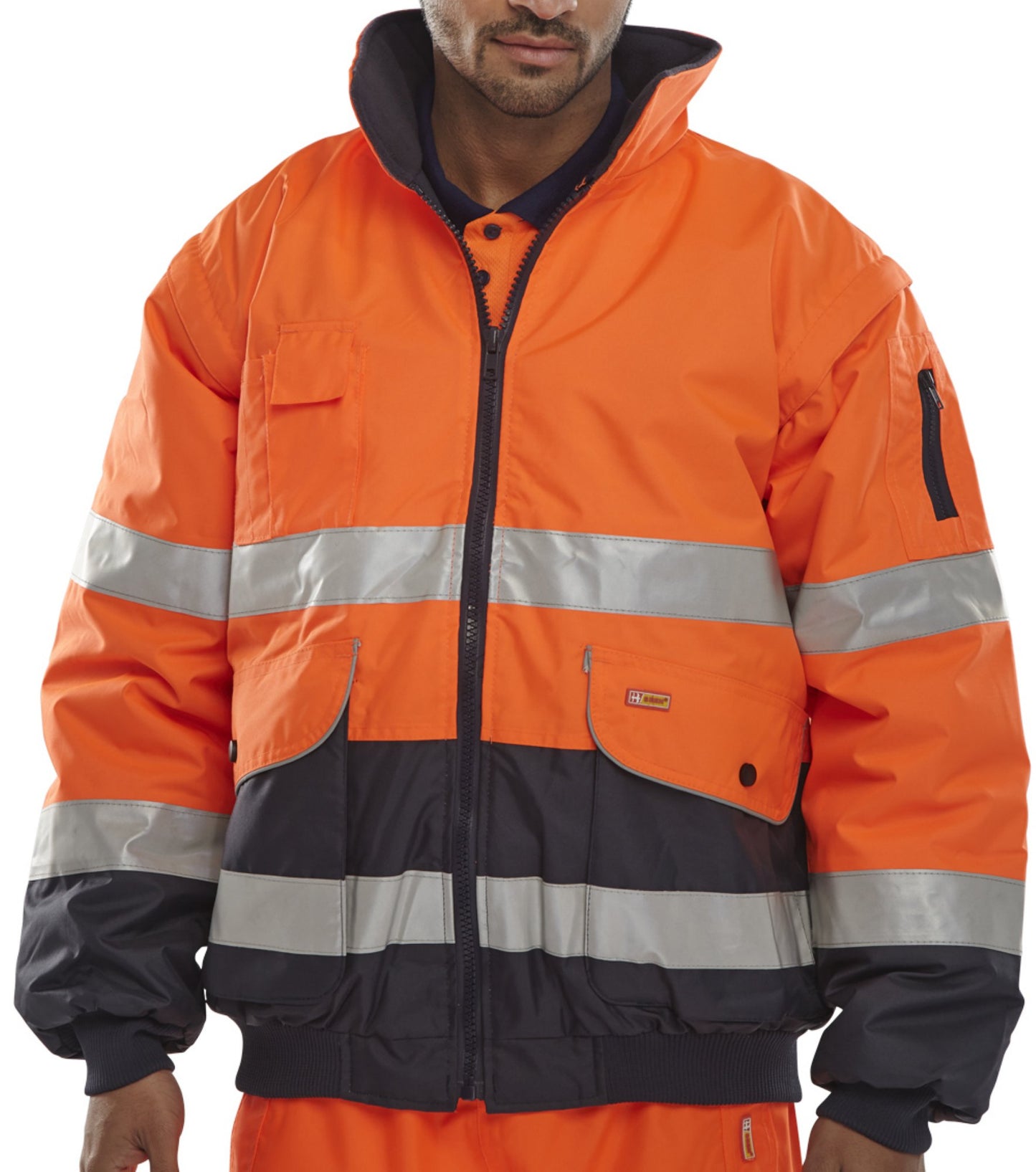 Beeswift Europa Bomber Jacket Orange / Navy L