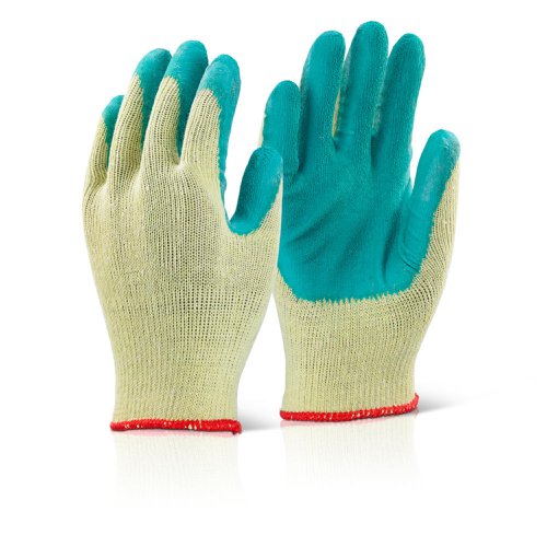 Beeswift Economy Grip Glove Green Medium (Pack 10 Pairs) - EC8NGM