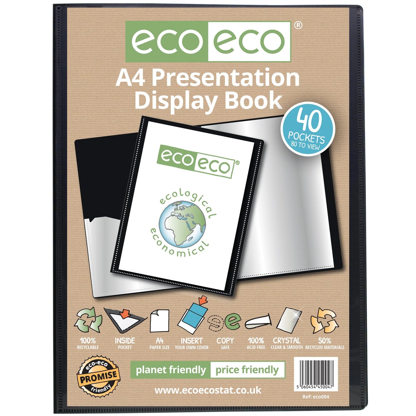 A4 40 Pocket Presentation Display Book