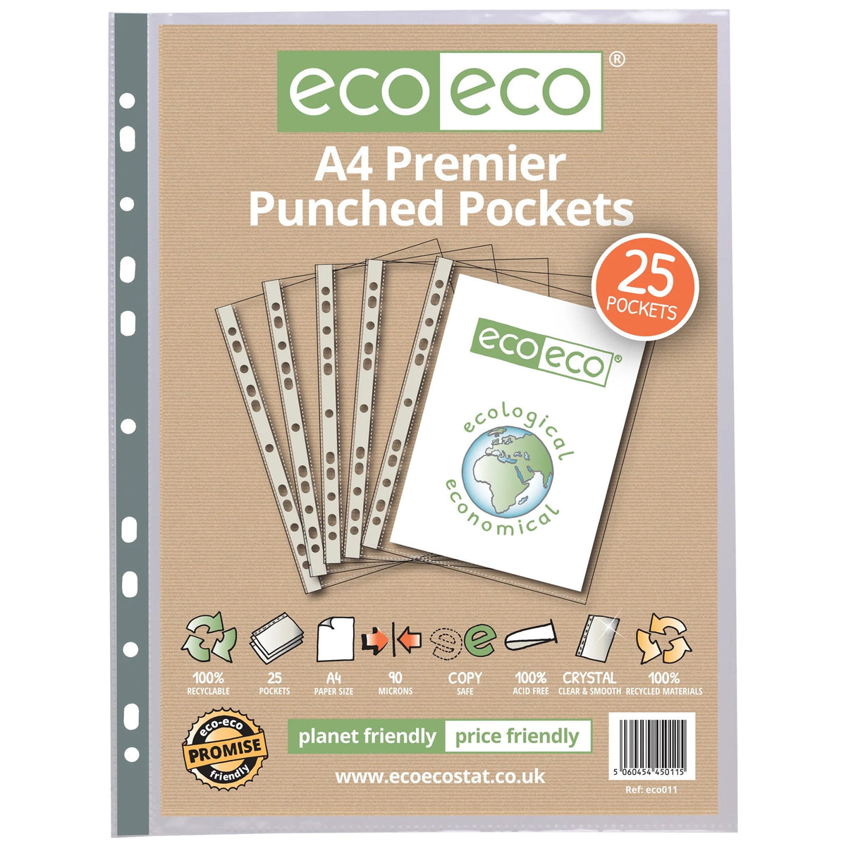 A4 Bag 25 Premier Multi Punched Pockets