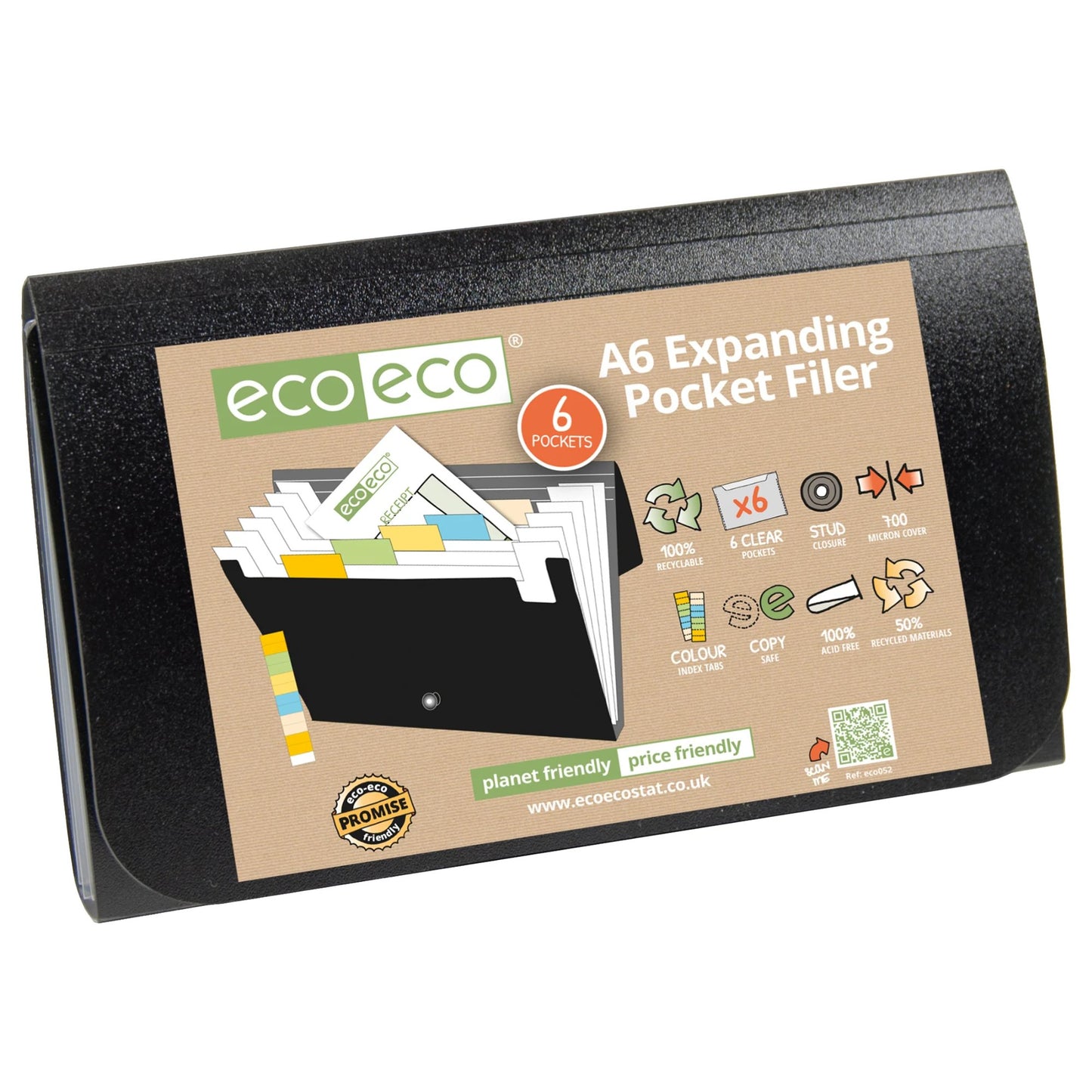 A6 50% Recycled 6 Pocket Expanding File (1)