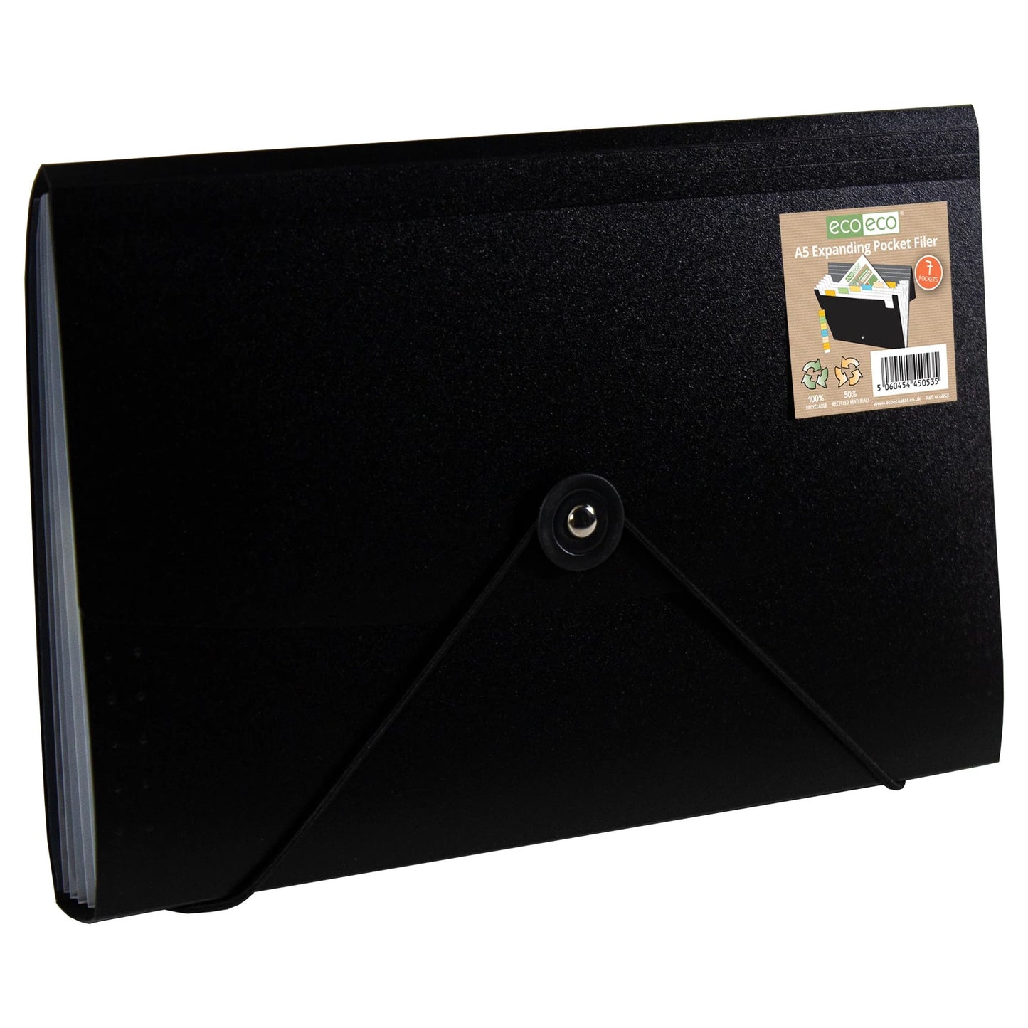 A5 50% Recycled 7 Pocket Expanding File (1)