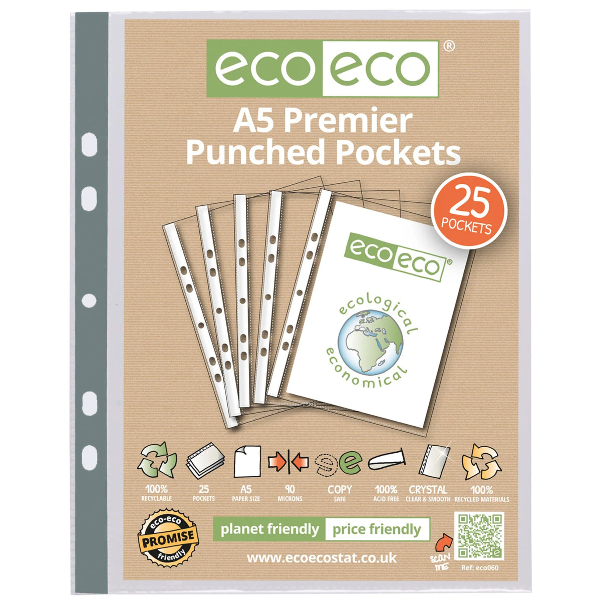A5 Bag 25 Premier Multi Punched Pockets