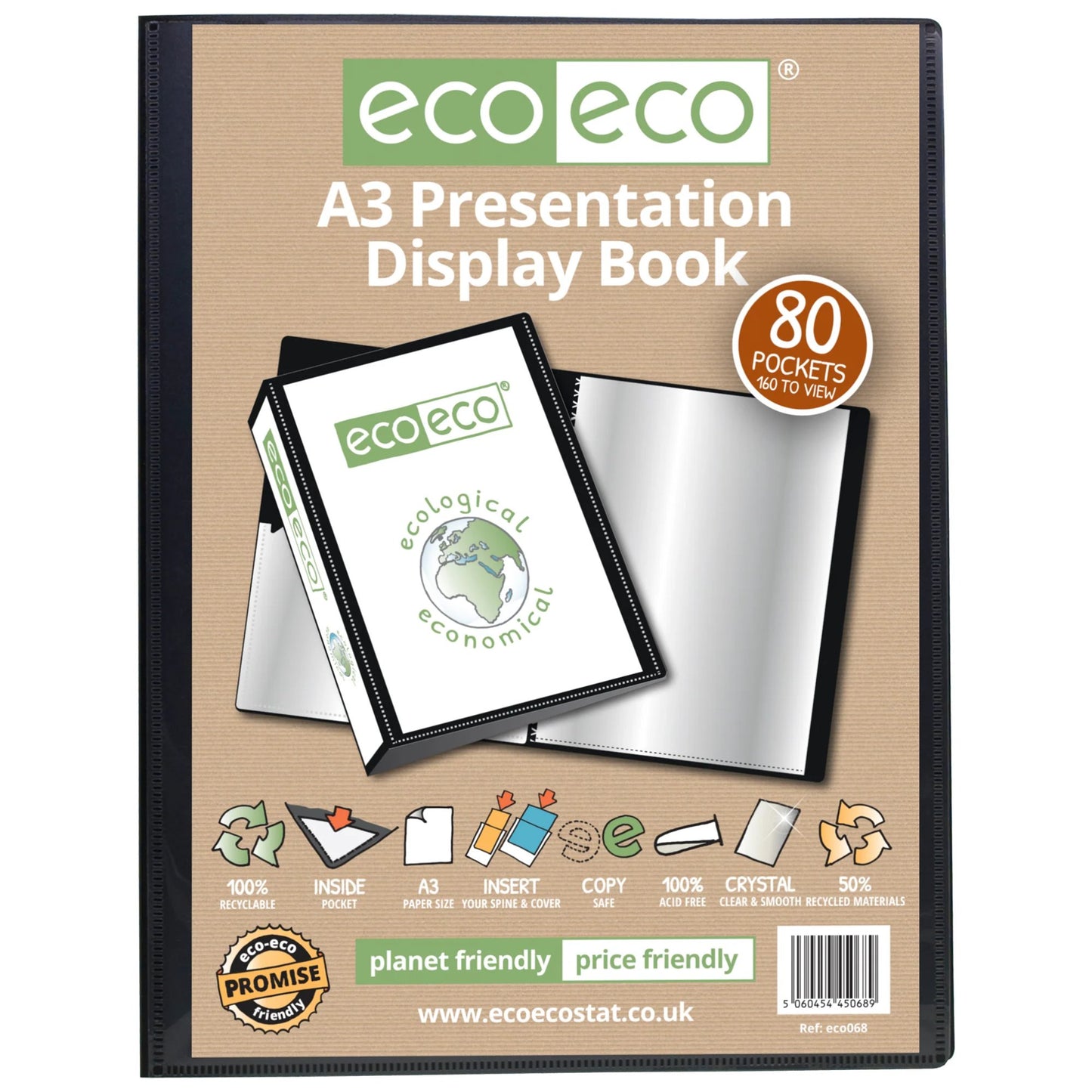 A3 80 Pocket Presentation Display Book
