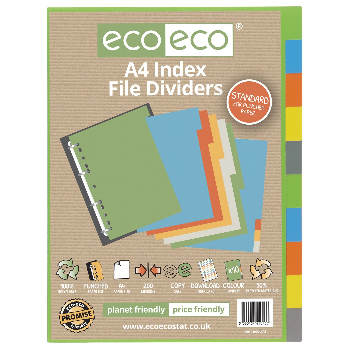 A4 50% Recycled Set 10 Index File Dividers (1)