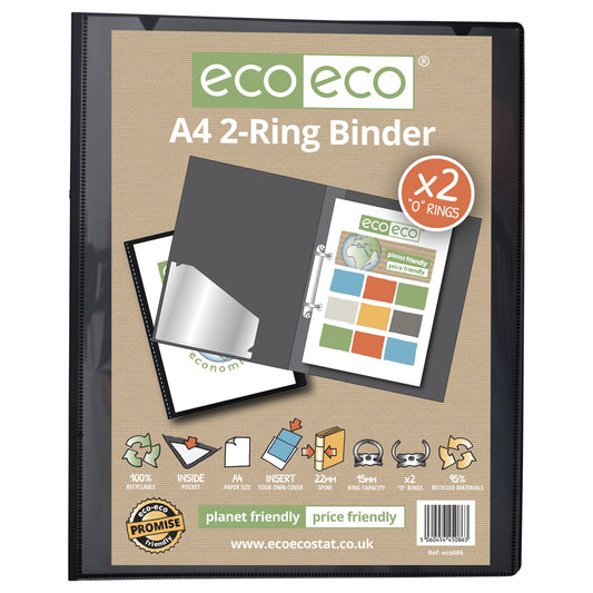 A4 95% Recycled Presentation 2 Ring Binder (1)