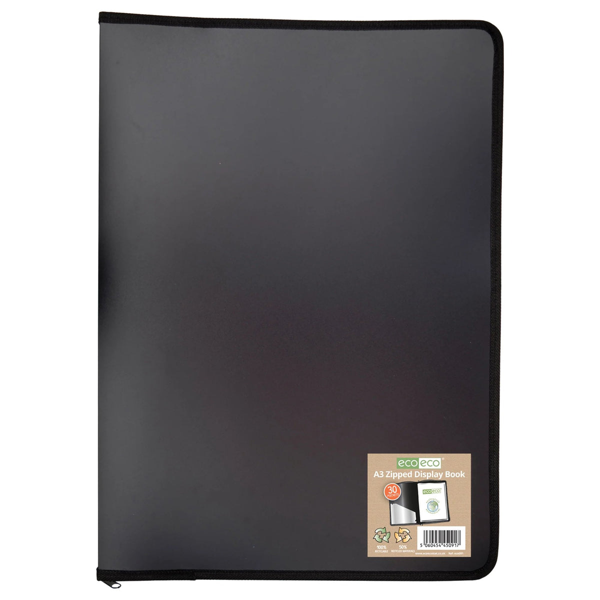 A3 30 Pocket Zipped Display Book