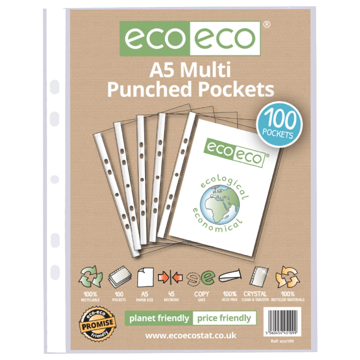 A5 Bag 100 Multi Punched Pockets
