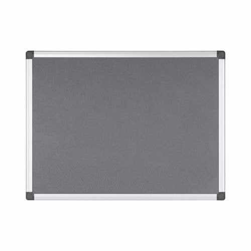 Bi-Office Maya Grey Felt Noticeboard Aluminium Frame 600x450mm - FA0242170 DD