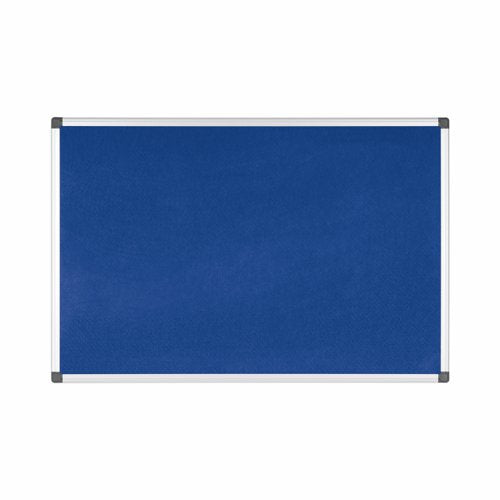 Bi-Office Maya Blue Felt Noticeboard Aluminium Frame 600x450mm - FA0243170 DD