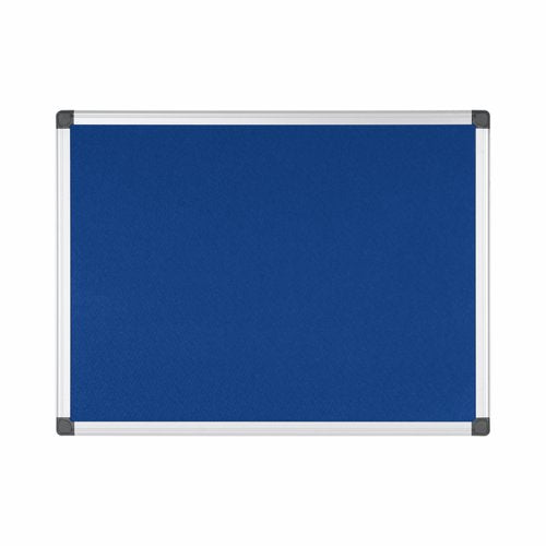 Bi-Office Maya Blue Felt Noticeboard Aluminium Frame 1200x900mm - FA0543170