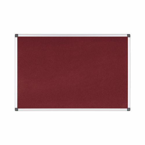 Bi-Office Maya Burgundy Felt Noticeboard Aluminium Frame 2400x1200mm - FA2133170 DD
