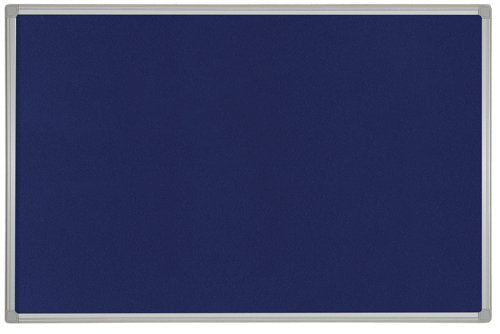 Bi-Office Maya Blue Felt Noticeboard Plastic Frame 600x450mm - FB0443186 DD