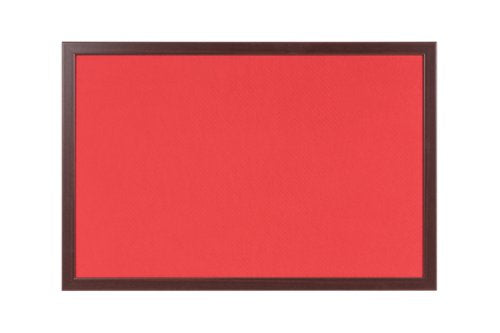 Bi-Office Earth-It Red Felt Noticeboard Cherry Wood Frame 600x900mm - FB0746653 DD