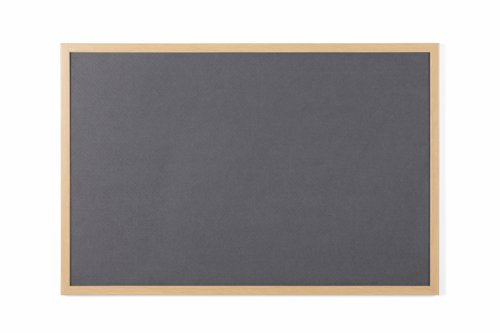Bi-Office Earth-It Executive Grey Felt Noticeboard Oak Wood Frame 1200x900mm - FB1442239 DD