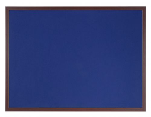 Bi-Office Earth-It Blue Felt Noticeboard Cherry Wood Frame 1200x900mm - FB1443653 DD