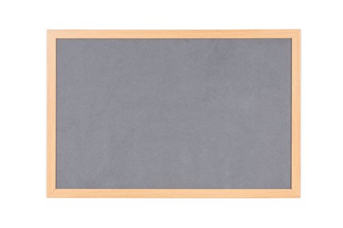 Bi-Office Earth-It Grey Felt Noticeboard Oak Wood Frame 1800x1200mm - FB8542233 DD