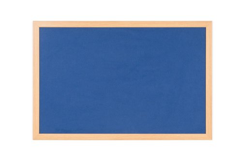 Bi-Office Earth-It Blue Felt Noticeboard Oak Wood Frame 1800x1200mm - FB8543233 DD