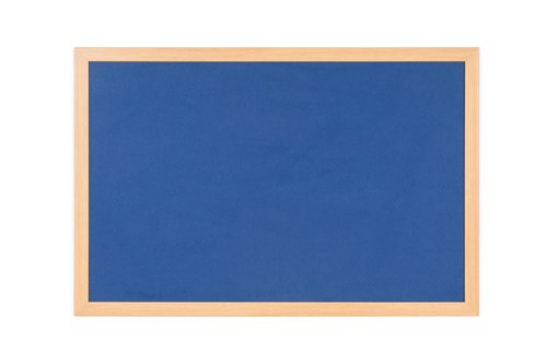 Bi-Office Earth-It Blue Felt Noticeboard Oak Wood Frame 2400x1200mm - FB8643233 DD