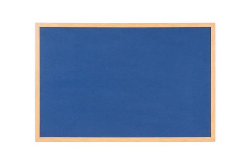 Bi-Office Earth Blue Felt Notice Board 22mm Oak Frame 2400x1200mm - FB8643239 DD