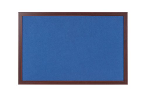 Bi-Office Earth-It Blue Felt Noticeboard Cherry Wood Frame 2400x1200mm - FB8643653 DD