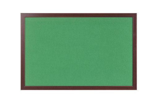 Bi-Office Earth-It Green Felt Noticeboard Cherry Wood Frame 2400x1200mm - FB8644653 DD