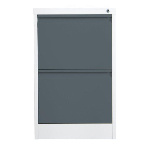 Phoenix FC Series 2 Drawer Filing Cabinet Grey Body Anthracite Drawers with Key Lock - FC1002GAK DD