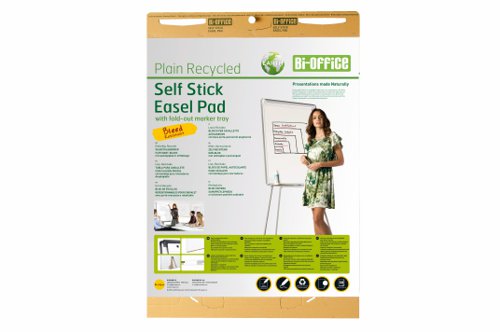 Bi-Office Earth-It Recycled Flipchart Pad Self Stick A1 30 Sheets (Pack 2) - FL1217507 DD