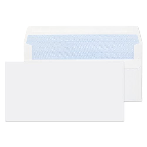 ValueX Everyday Envelopes DL White Wallet Plain Self Seal 90gsm 110x220mm (Pack 1000) - FL3882