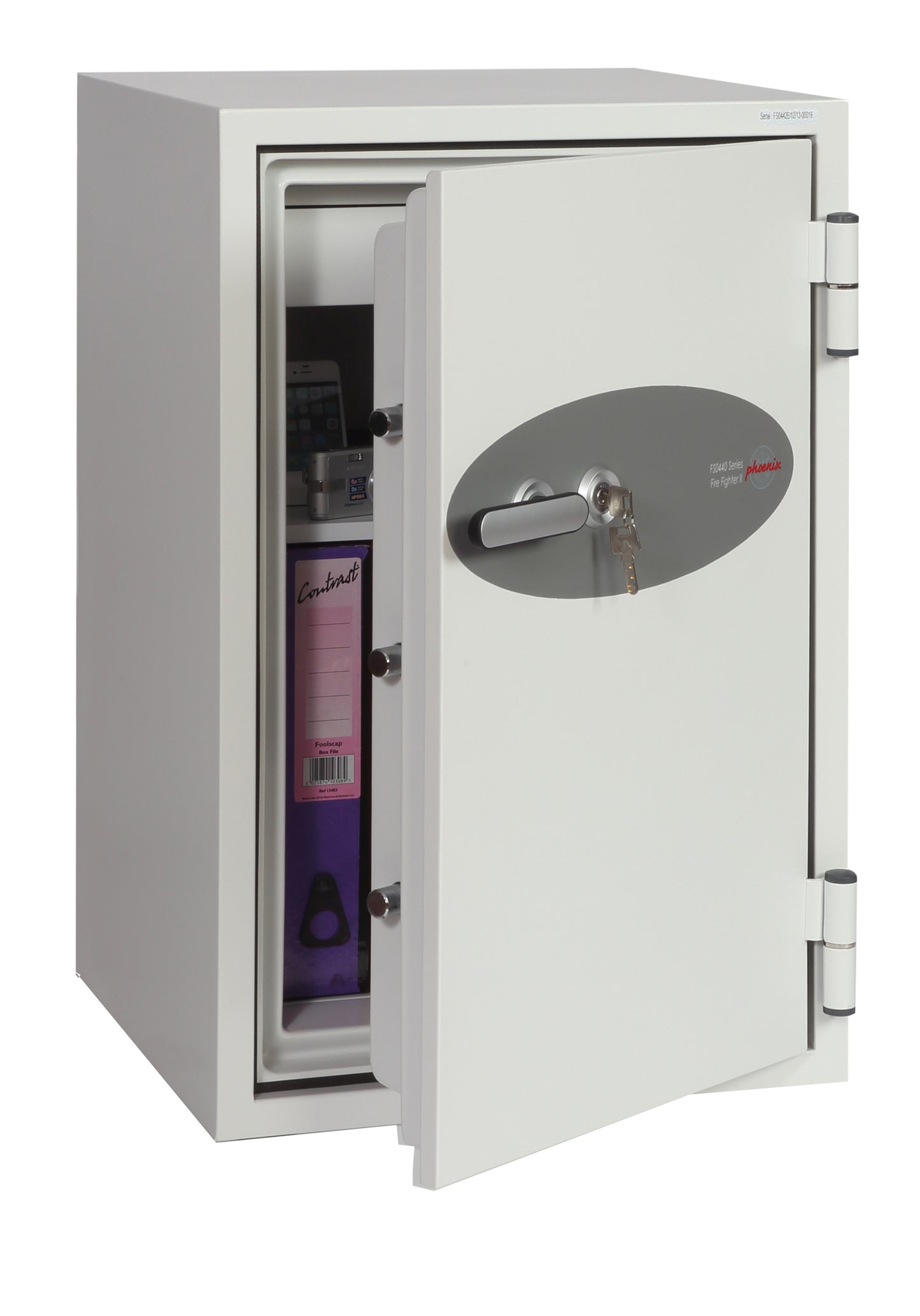Phoenix Fire Fighter Size 2 Fire Safe Key Lock White FS0442K DD