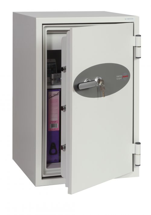 Phoenix Fire Fighter Size 2 Fire Safe Key Lock White FS0442K DD