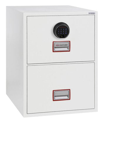 Phoenix World Class Vertical Fire File 2 Drawer Filing Cabinet With Fingerprint Lock - FS2272F DD