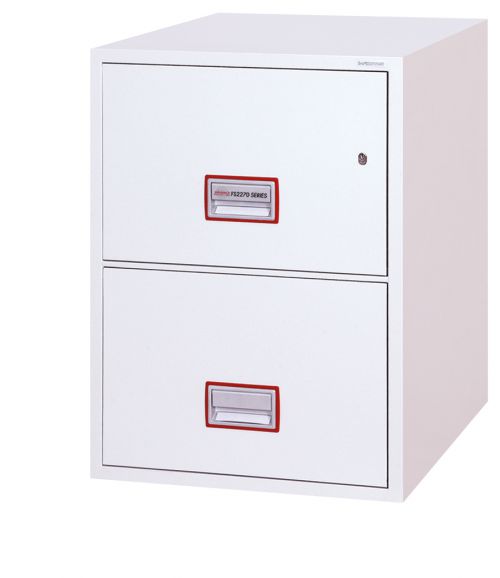 Phoenix World Class Vertical Fire File 2 Drawer Filing Cabinet With Key Lock - FS2272K DD