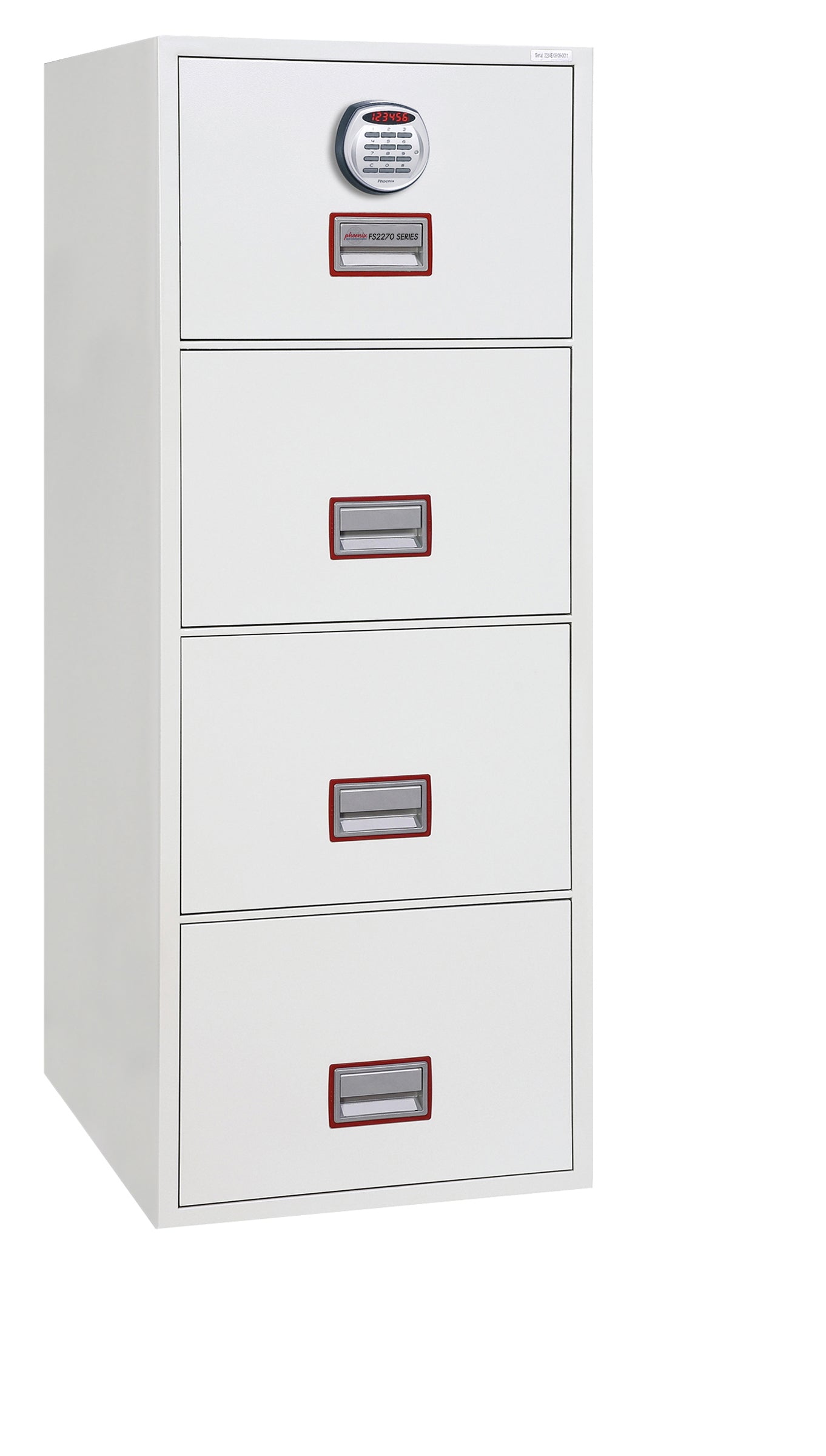 Phoenix World Class Vertical Fire File 4 Drawer Filing Cabinet With Electronic Lock - FS2274E DD
