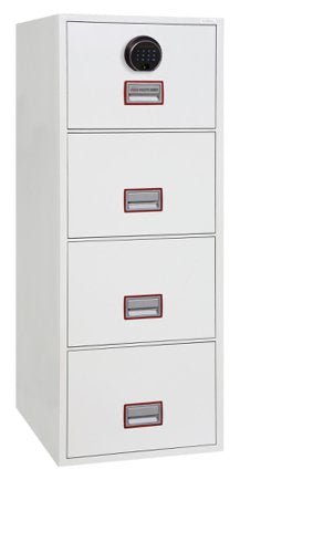 Phoenix World Class Vertical Fire File 4 Drawer Filing Cabinet With Fingerprint Lock - FS2274F DD