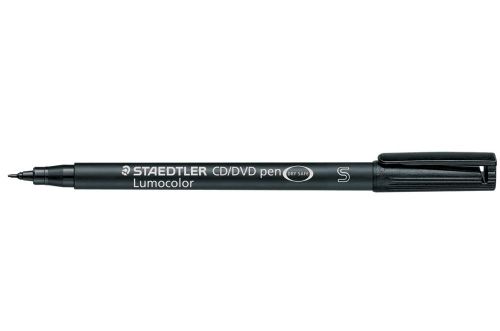 Staedtler Lumocolor CD/DVD Permanent Marker 0.4mm Line Black (Pack 10) - 310CDS9