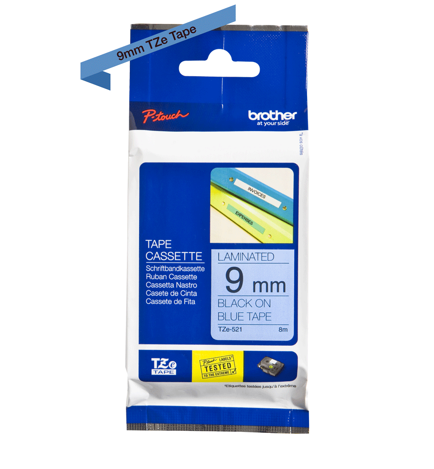Brother TZE521 PTouch Ribbon 9mm x 8m
