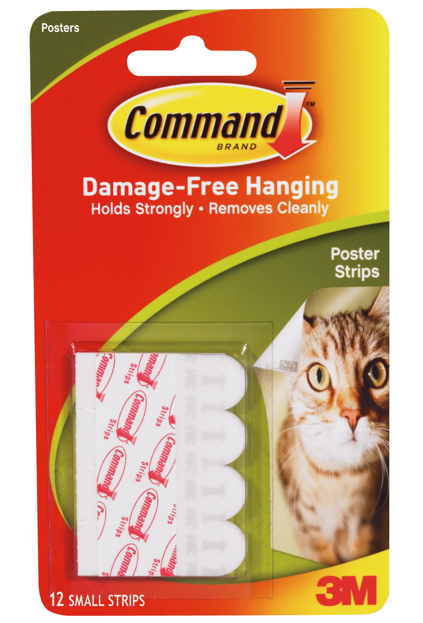 3M Command Small Poster Strips White (Pack 12) - 7100235895