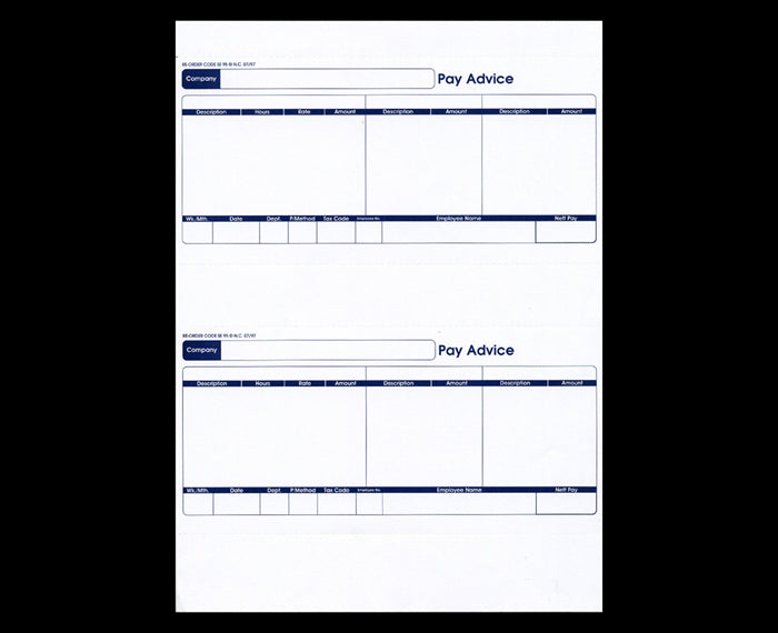 Sage Compatible 1 Part Standard Payslip (Pack 1000) SE95